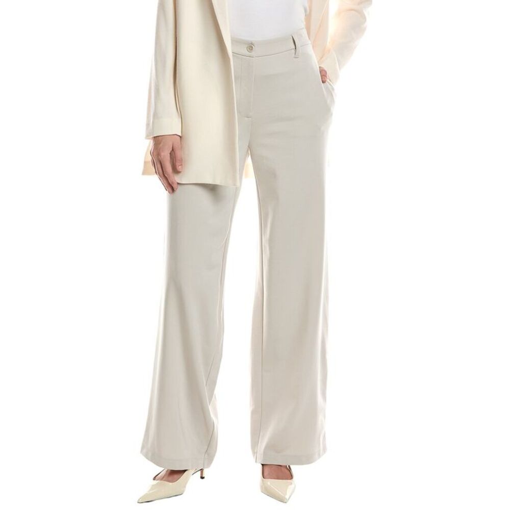 Eileen Fisher Womens Wide Ponte Trouser, White